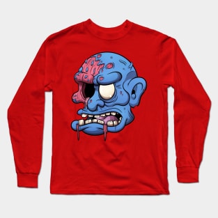 Shot Zombie Head Long Sleeve T-Shirt